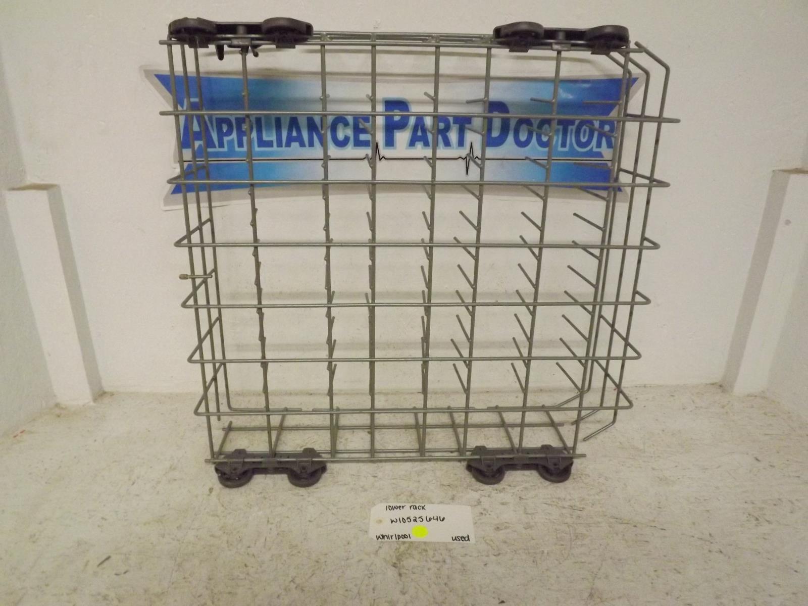 Whirlpool Dishwasher W10525646 Lower Rack Used Whirlpool Dishwasher W10525646 Lower Rack Used